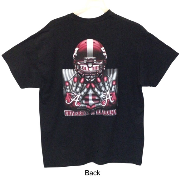 NWOT University of Alabama Roll Tide Football T-Shirt Men’s XL Black NCAA - Picture 1 of 6